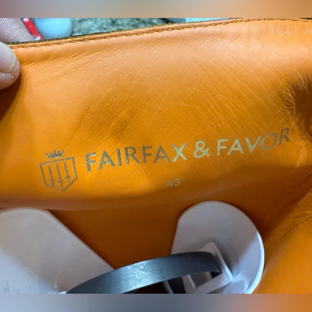 Fairfax and Favor Regina Suede Knee High boots Tan/Olive Sz 11. Discontinued New - Picture 8 of 9